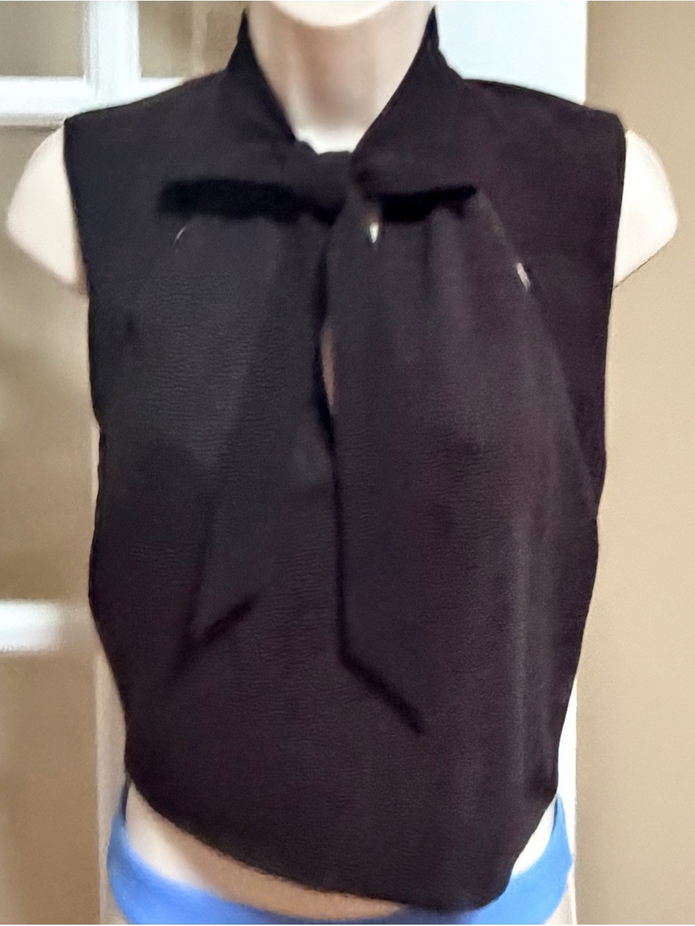 Zara Cream Tie-Neck Sleeveless Camisole